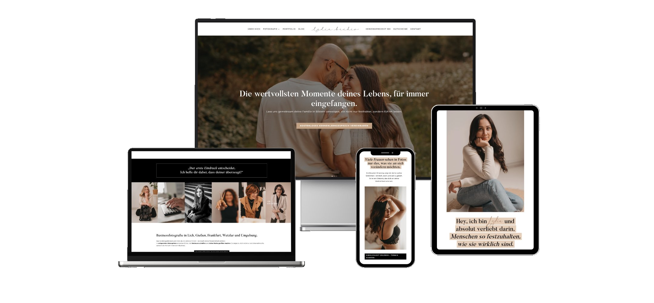 website für fotografin ki suche